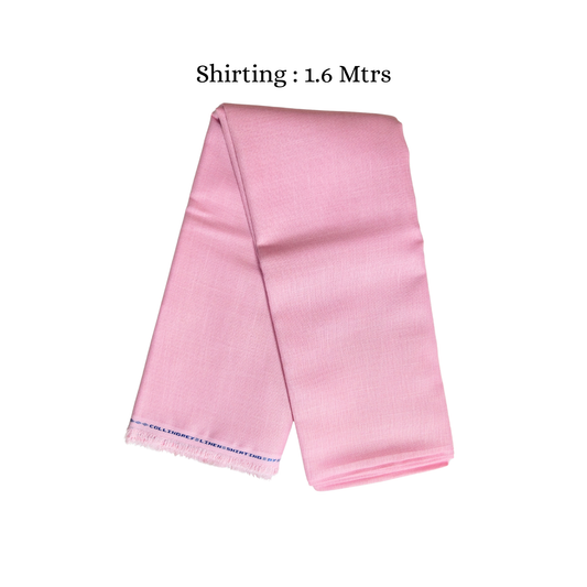 Men’s Shirting & Trouser Fabric Combo – Baby Pink & Dark Grey