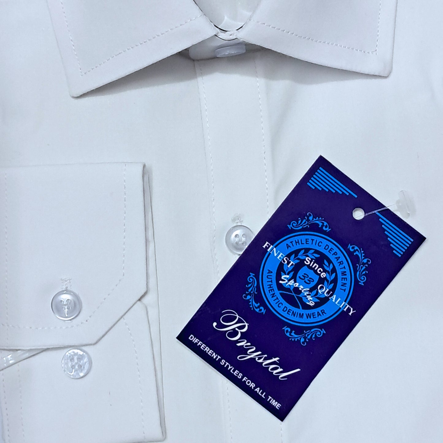 Swaraj’s Brystal White Cotton Full Sleeve Shirt – Regular Fit, Liberty Cut