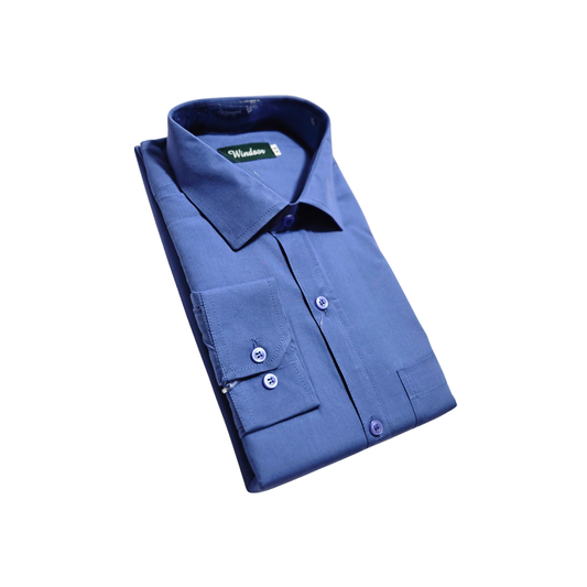 Swaraj’s Men’s Cotton Casual Shirt – Premium Blue Color | 100% Pure Cotton | Comfortable Regular Fit