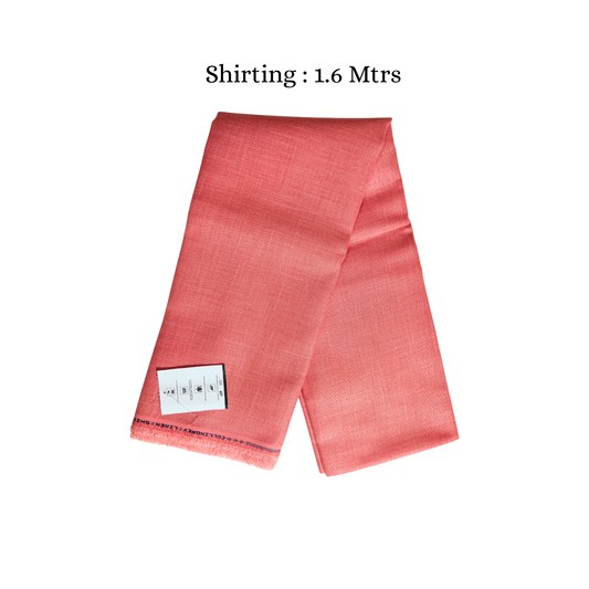 Men’s Shirting & Trouser Fabric Combo – Peach & Charcoal Grey