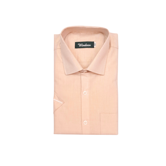 Swaraj's Gold Color Tissue Half Sleeve Shirt for Men | Regular fit