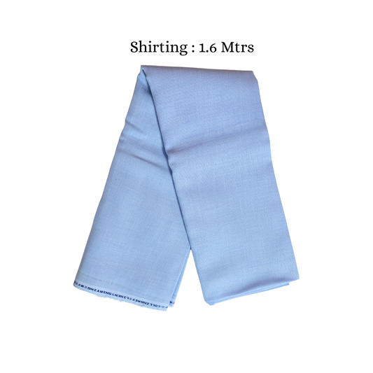 Men’s Shirting & Trouser Fabric Combo – Light Sky Blue & Navy Blue
