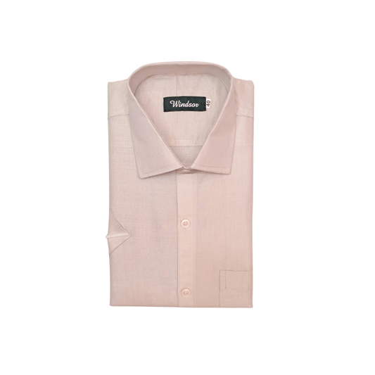 Swaraj's Silver Color Tissue Half Sleeve Shirt for Men | Regular fit