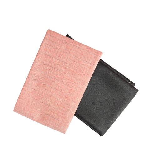 Men’s Shirting & Trouser Fabric Combo – Peach Textured & Charcoal Grey