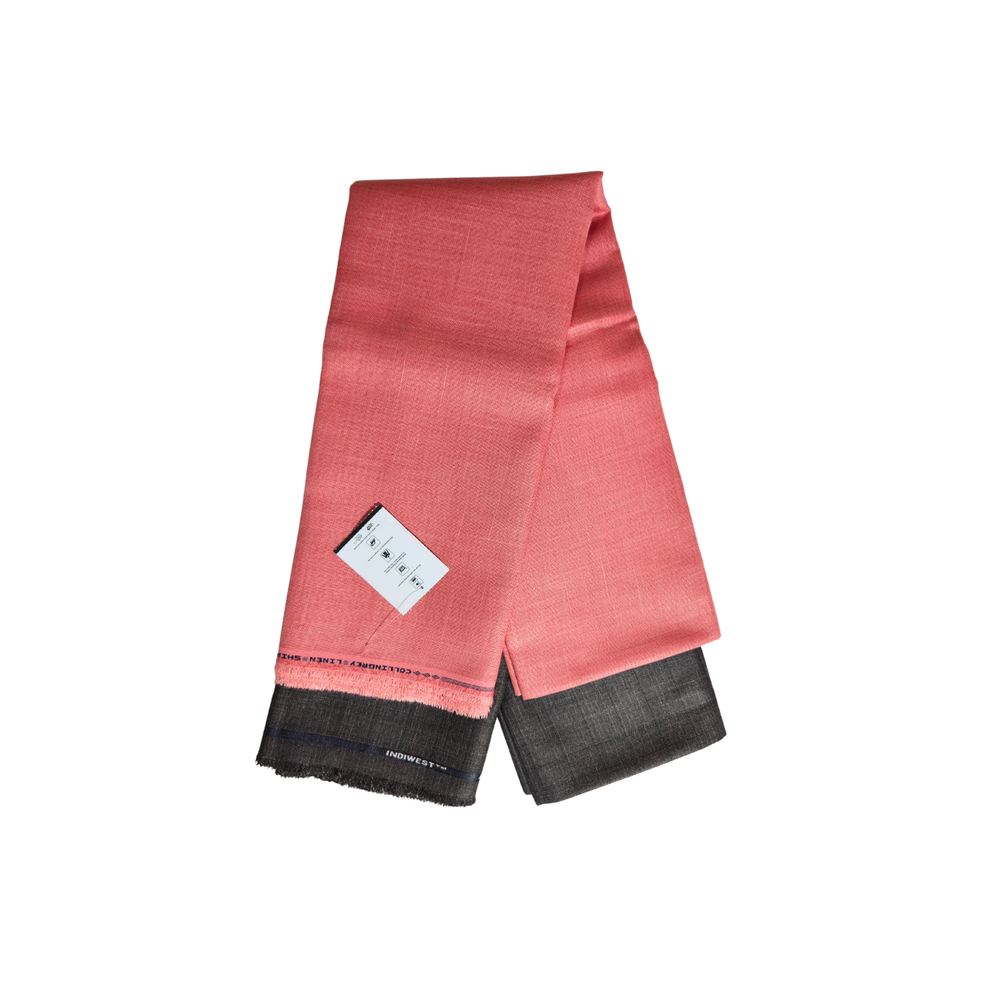 Men’s Shirting & Trouser Fabric Combo – Peach & Charcoal Grey