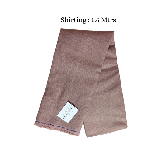 Men’s Shirting & Trouser Fabric Combo – Dusty Brown & Charcoal Grey