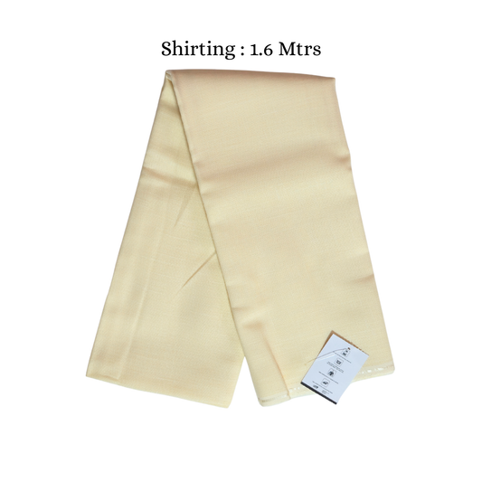 Men’s Shirting & Trouser Fabric Combo – Cream & Dark Grey