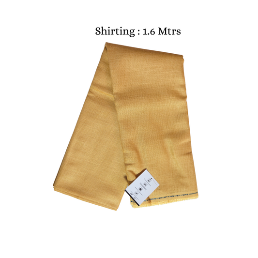 Men’s Shirting & Trouser Fabric Combo – Mustard Yellow & Dark Grey