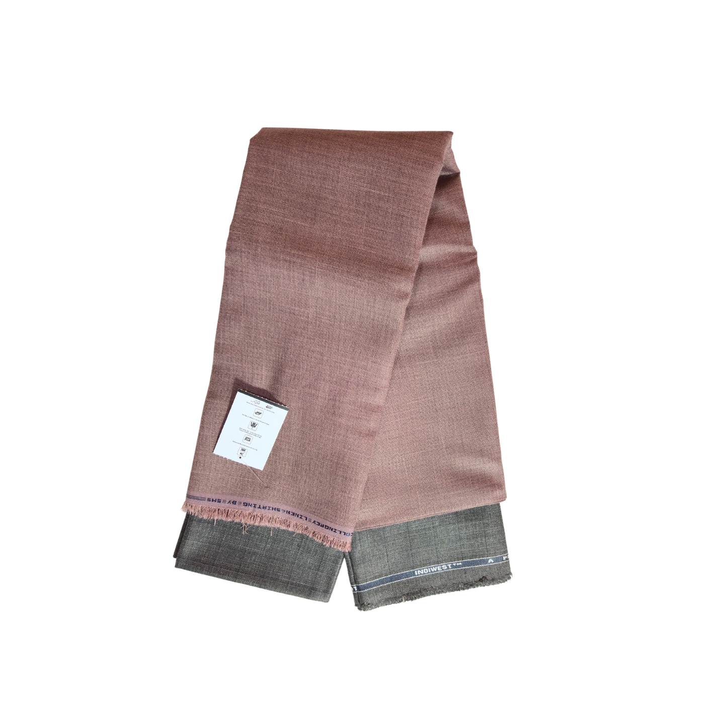 Men’s Shirting & Trouser Fabric Combo – Dusty Brown & Charcoal Grey