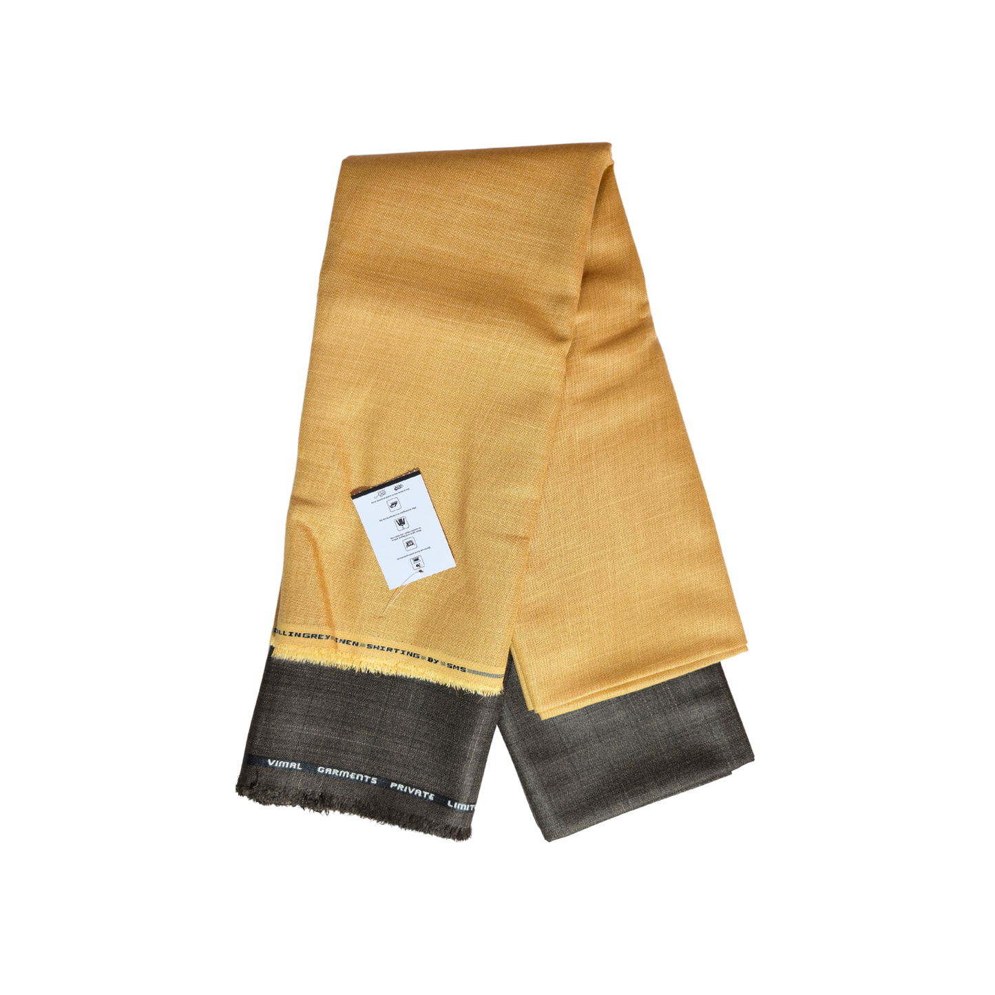 Men’s Shirting & Trouser Fabric Combo – Mustard Yellow & Dark Grey