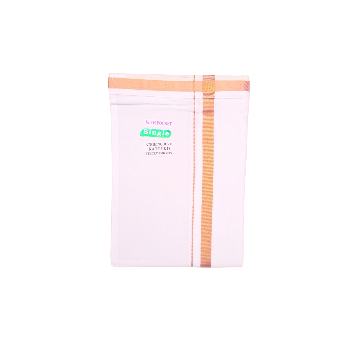 Swaraj's Men's Ready-to-Wear Adjustable White color Dhoti with Side Pocket