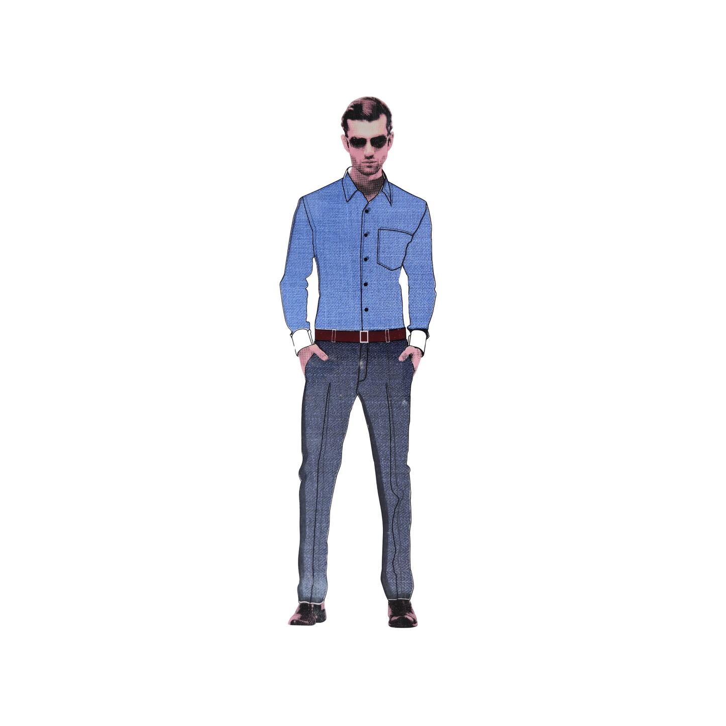 Men’s Shirting & Trouser Fabric Combo – Royal Blue & Navy Blue