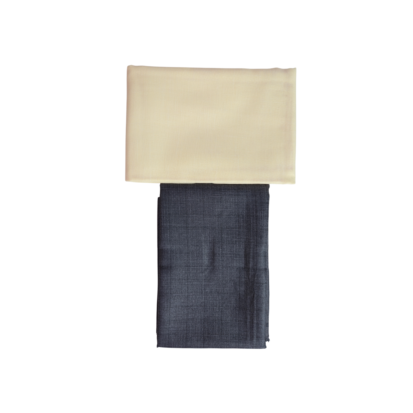 Men’s Shirting & Trouser Fabric Combo – Cream & Dark Grey