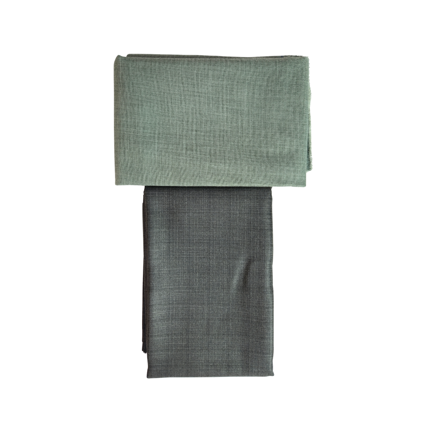 Men’s Shirting & Trouser Fabric Combo – Sage Green & Dark Grey