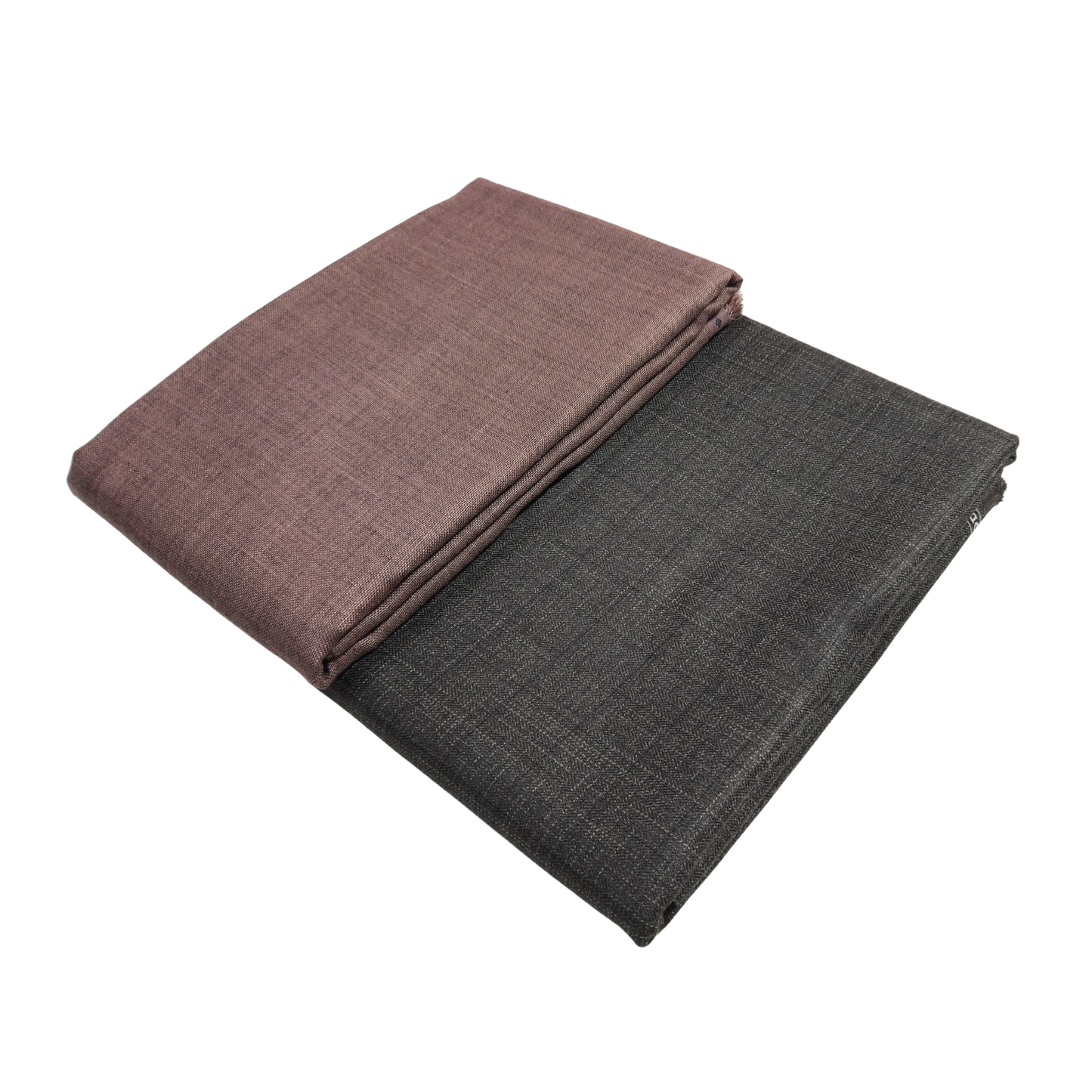 Men’s Shirting & Trouser Fabric Combo – Dusty Brown & Charcoal Grey