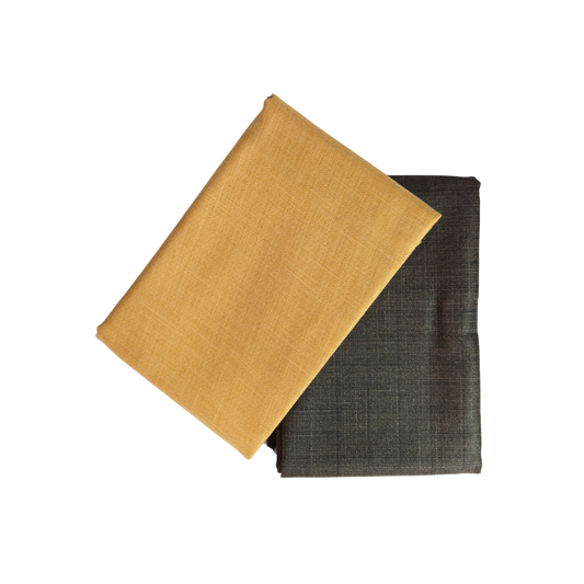 Men’s Shirting & Trouser Fabric Combo – Mustard Yellow & Dark Grey