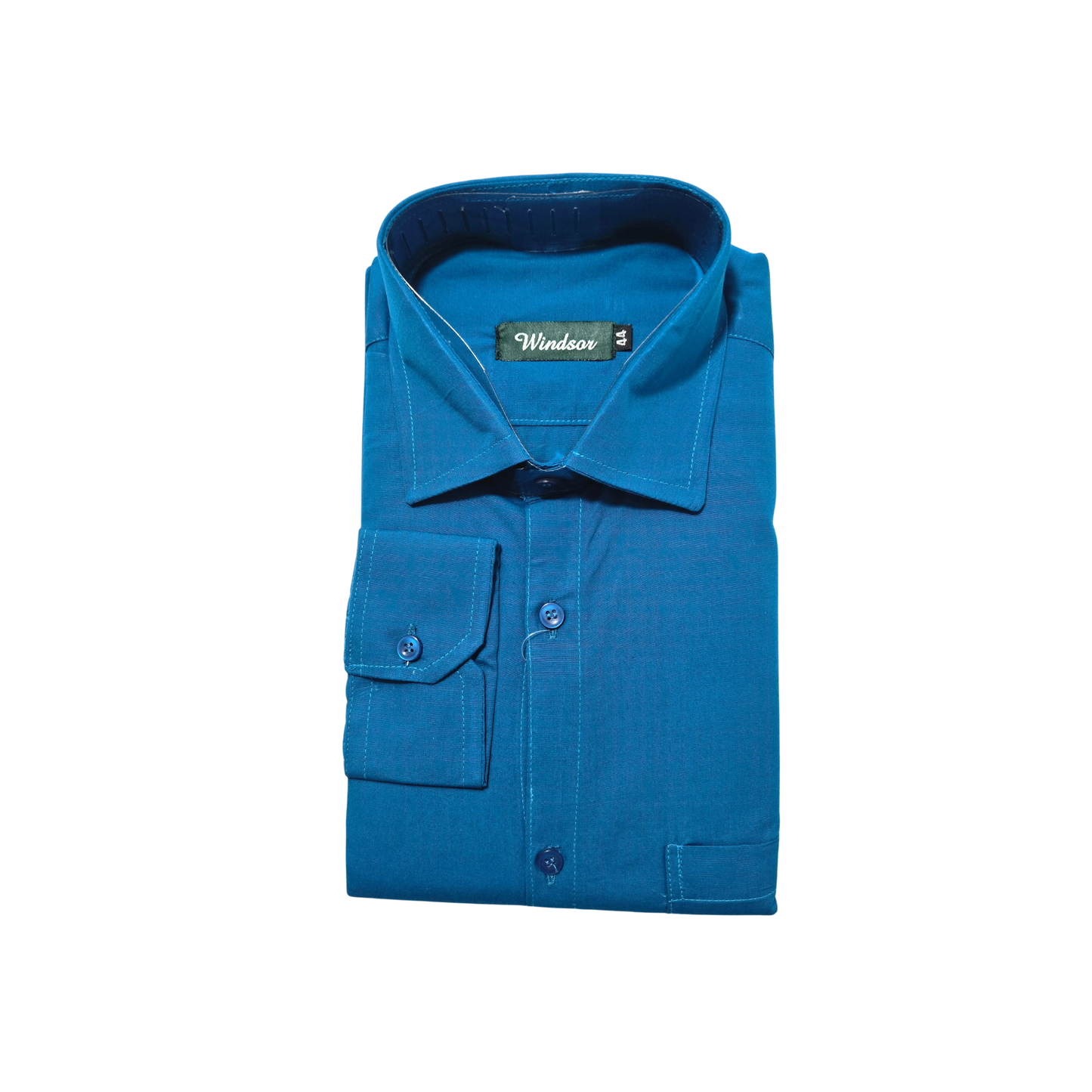Swaraj’s Men’s Cotton Shirt – Teal | 100% Pure Cotton | Regular Fit Casual Wear