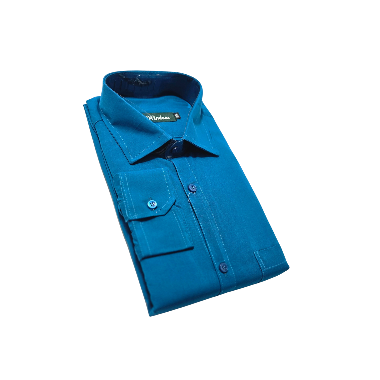 Swaraj’s Men’s Cotton Shirt – Teal | 100% Pure Cotton | Regular Fit Casual Wear