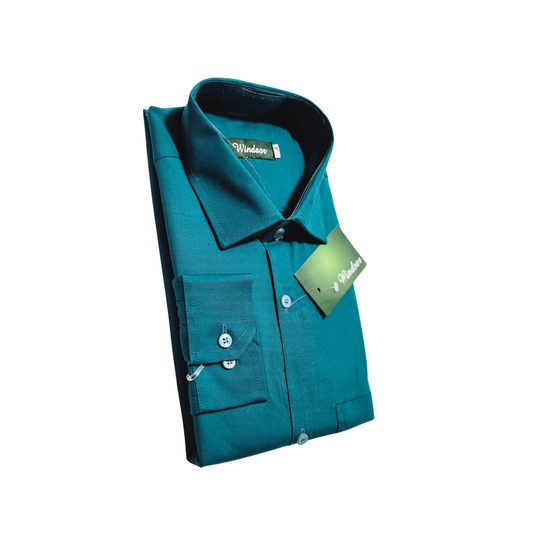 Swaraj’s Men’s Cotton Shirt – Turquoise | 100% Pure Cotton | Regular Fit Casual Wear