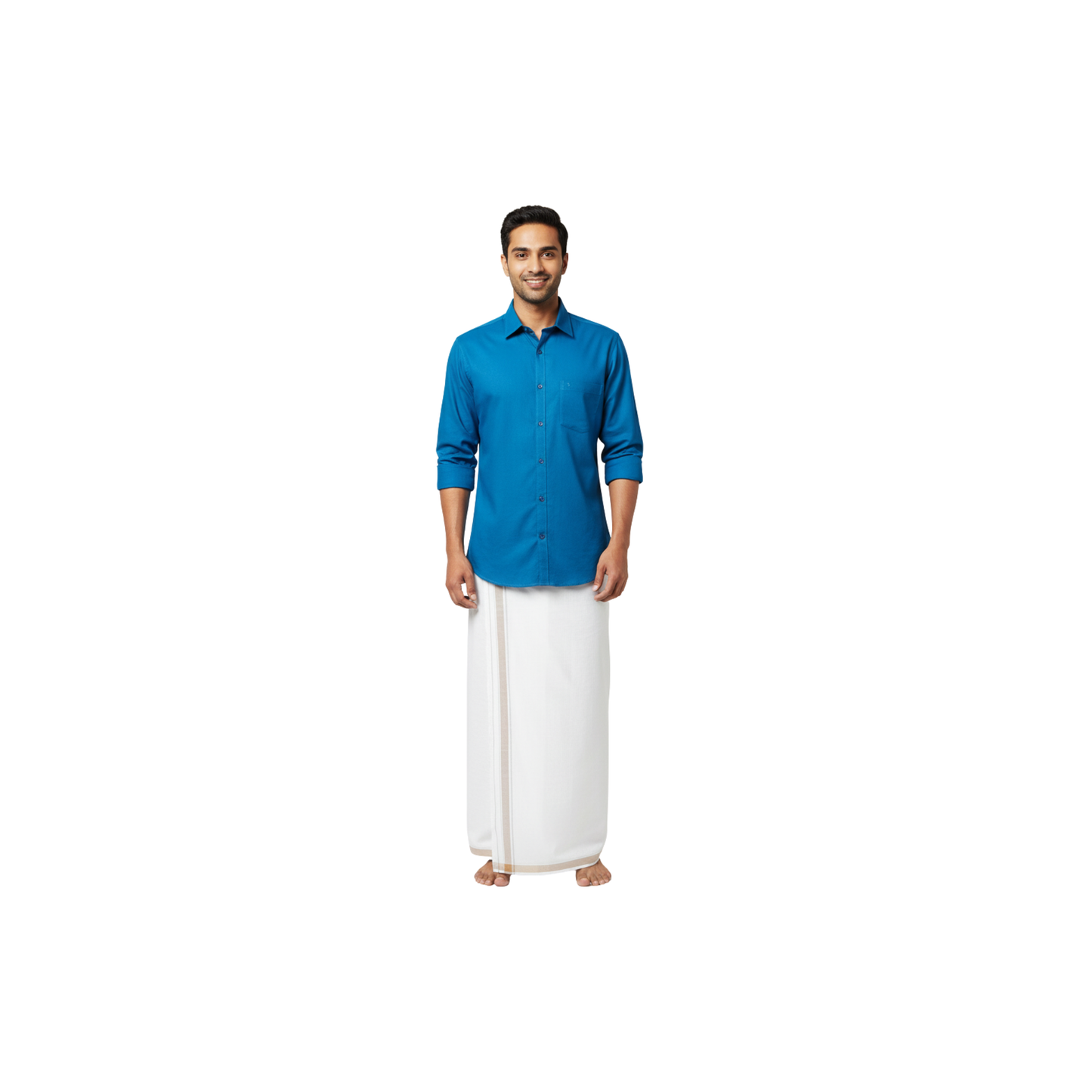 Swaraj’s Men’s Cotton Shirt – Teal | 100% Pure Cotton | Regular Fit Casual Wear