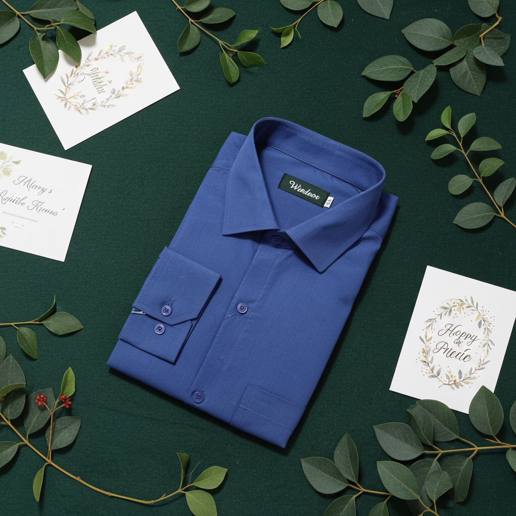 Swaraj’s Men’s Cotton Casual Shirt – Premium Blue Color | 100% Pure Cotton | Comfortable Regular Fit