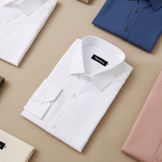 Swaraj’s Brystal White Cotton Full Sleeve Shirt – Regular Fit, Liberty Cut